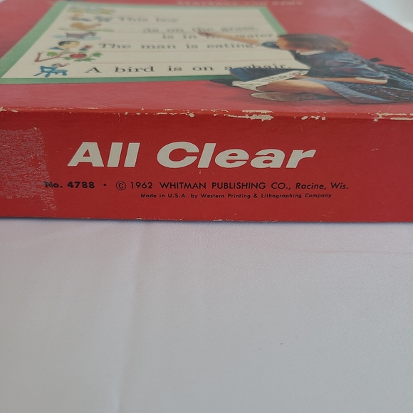 Vtg 1962 Whitman All Clear Sentence Fun Childrens Kids Educational Words Game - Picture 5 of 12